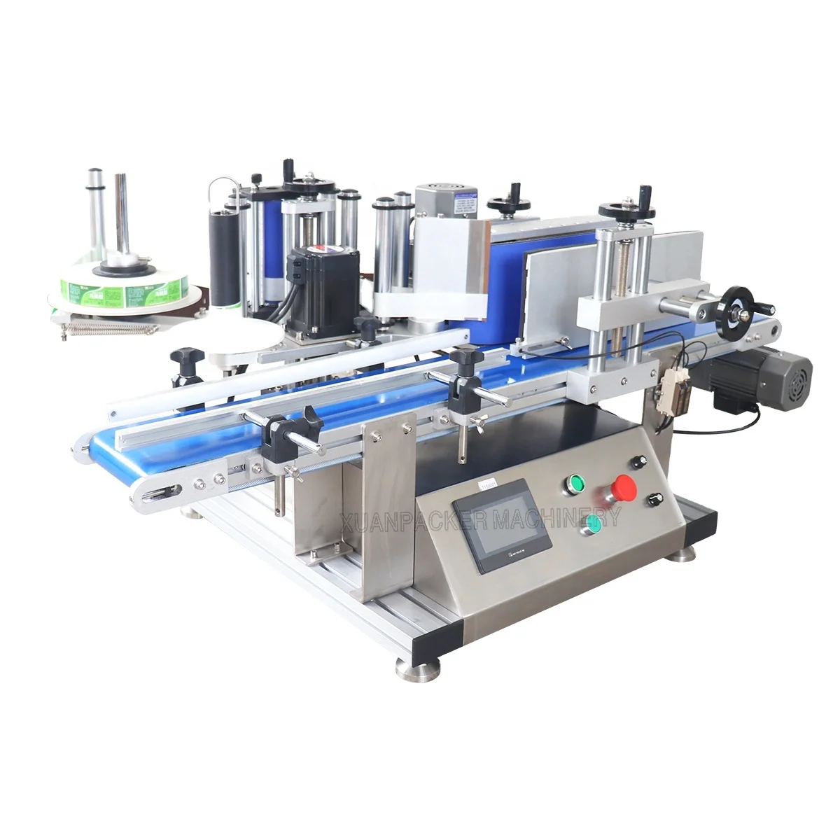 XT-150  Factory label Applicator Manual Sticker  Jars Can Water Square Round Bottle Semi Automatic Labeling Machine