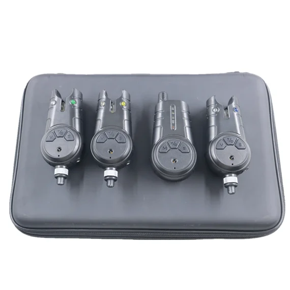 Excellent Performance High Sensitive Durable Adjustable Light JZH-RFS680 Black 3+1 Wireless Fishing Bite Alarm