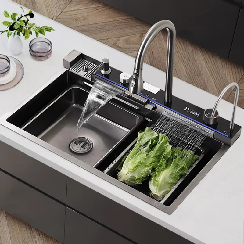 fregadero de cocina inteligente kitchen sink trends 2024 latest kitchen sink stainless steel hand wash sink kitchen