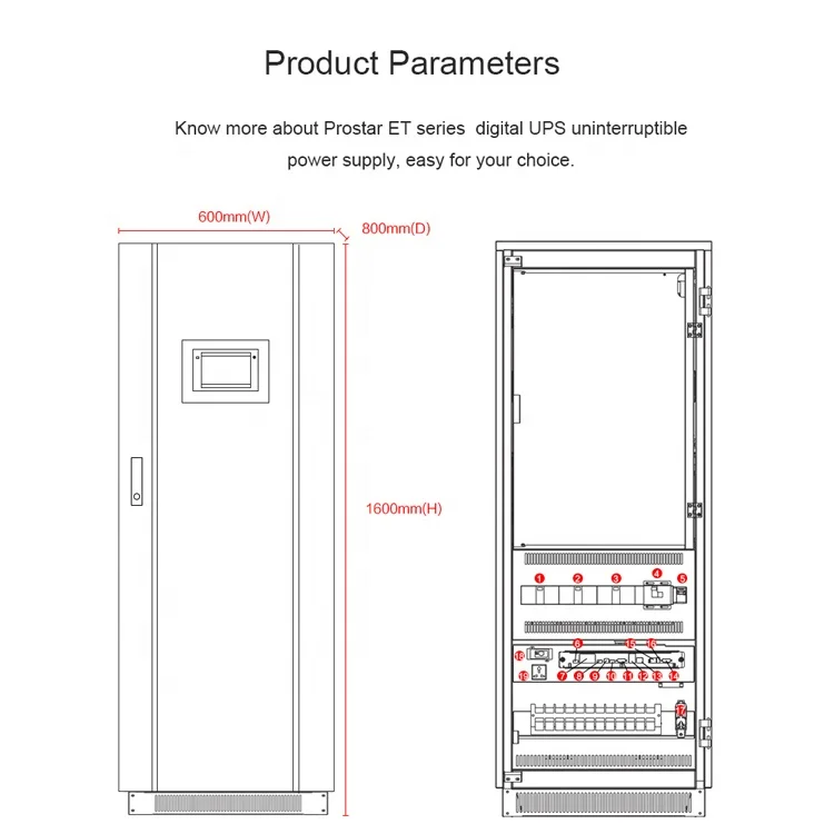 Prostar 60KVA/60KW Digital UPS 3 Phase PF:1.0 Isolation Transformer UPS (Transformer Base) 480VDC