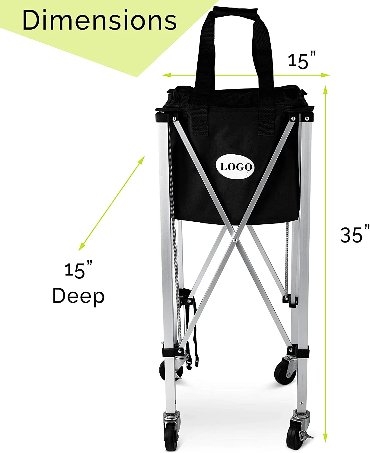 JTC07A High Quality Movable Basketball Pick Up Cart Foldable Football Tennis Ball Basket Tennis Ball Cart With Wheel