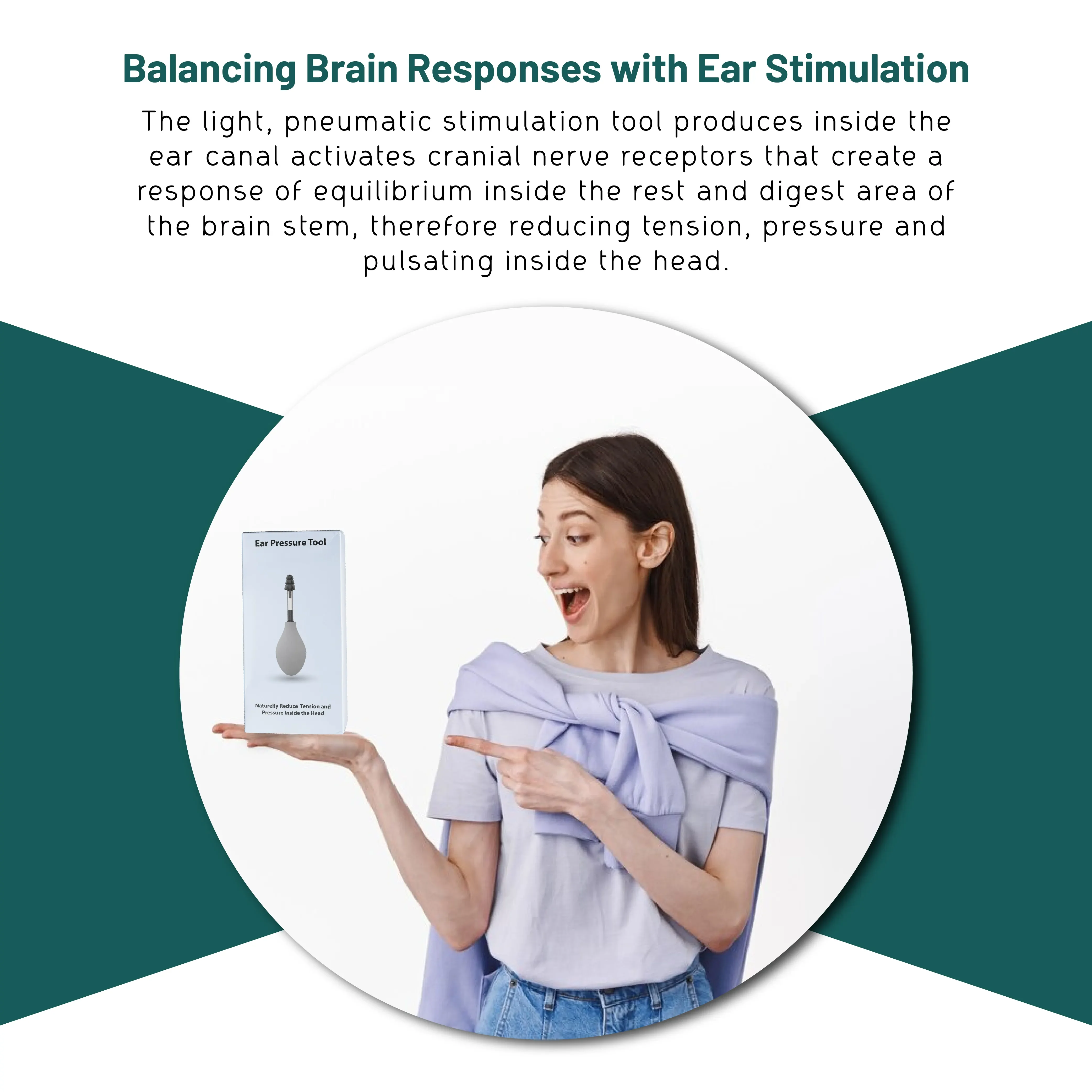 Ear Pressure Relief Suction Device, Migraine and Headache Reduces Tension, Noise Reduction Silicone Airplane Ear Pressure Relief