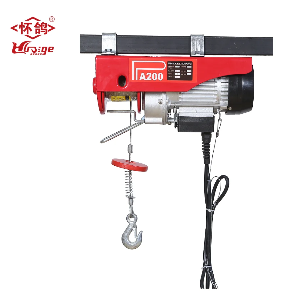 Mini Electric Construction Crane 220v CE Certified Hoist Winch 1000kg