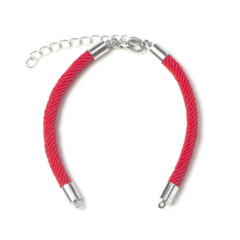 3mm/ 4mm Thick Rope Half Finish Wrist Bands Bracelets  DIY Red Black Thick Cord String Bracelets for Men Women Jewelry Making