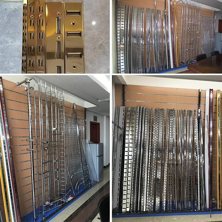 Metal Chrome Double Slotted U Channel Length 2M Thickness 1.2MM