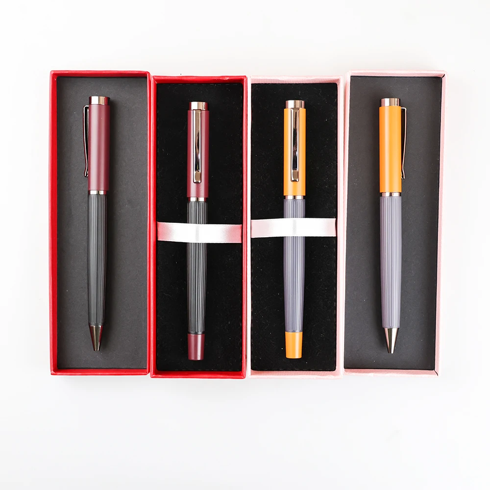 GemFully marketing stationery morandi pen new 2023 luxury metal pen with engraved logo