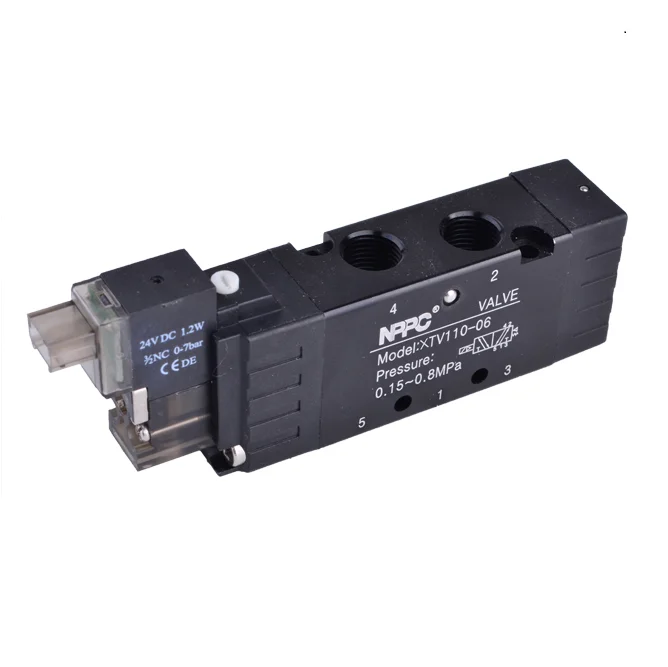5TV110-06  TV series Fast frequency  air pilot valves 10 cycle evry second  5/2 way single head G1/8 China manufacture factory