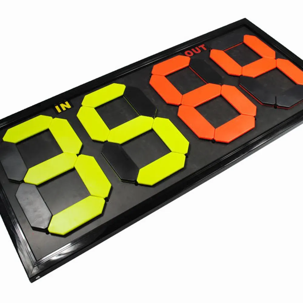Wholesale Super quality red and yellow 4-digital two side football soccer substitution board