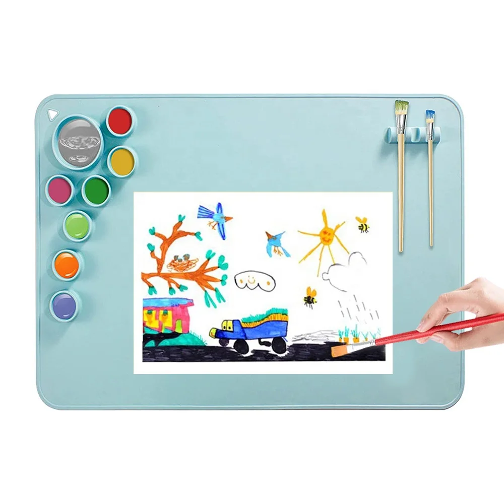 Custom Nonslip Large Resin Casting Silicone Drawing Sheet Art Painting Craft Mat Kids Paint For Crafts