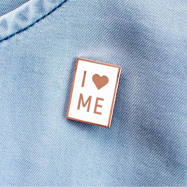 custom letter hard enamel lapel pin metal badge pins