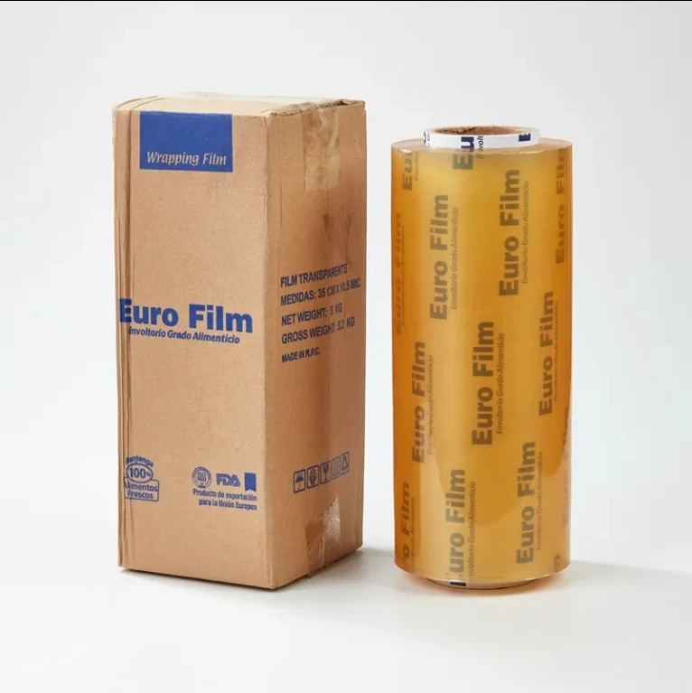 Rollo de envoltura пригодный для производства ПВХ 45 см 1500 м embalaje plastico extra ancho mayorista peliculas plasticas