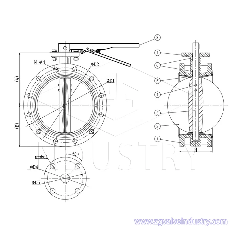 High-Performance Stainless Steel Flanged Butterfly Valve for Industrial Applications