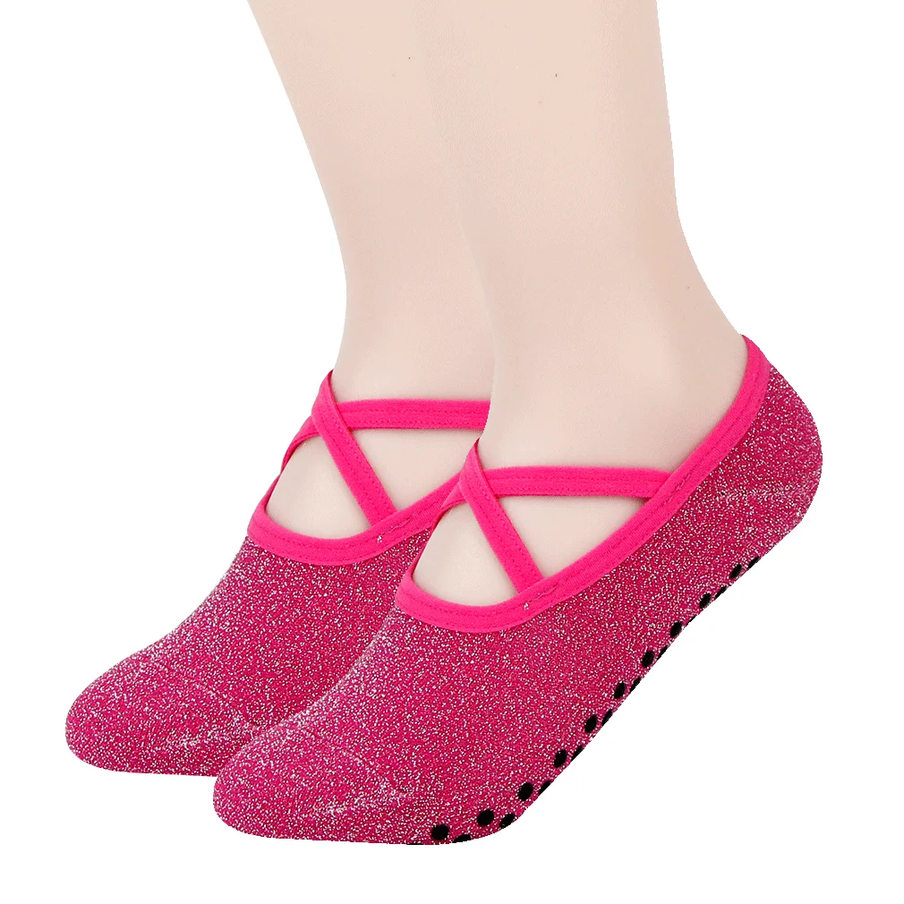 Женские Профессиональные домашние туфли, шлепанцы, золотые шелковые носки для йоги, Нескользящие