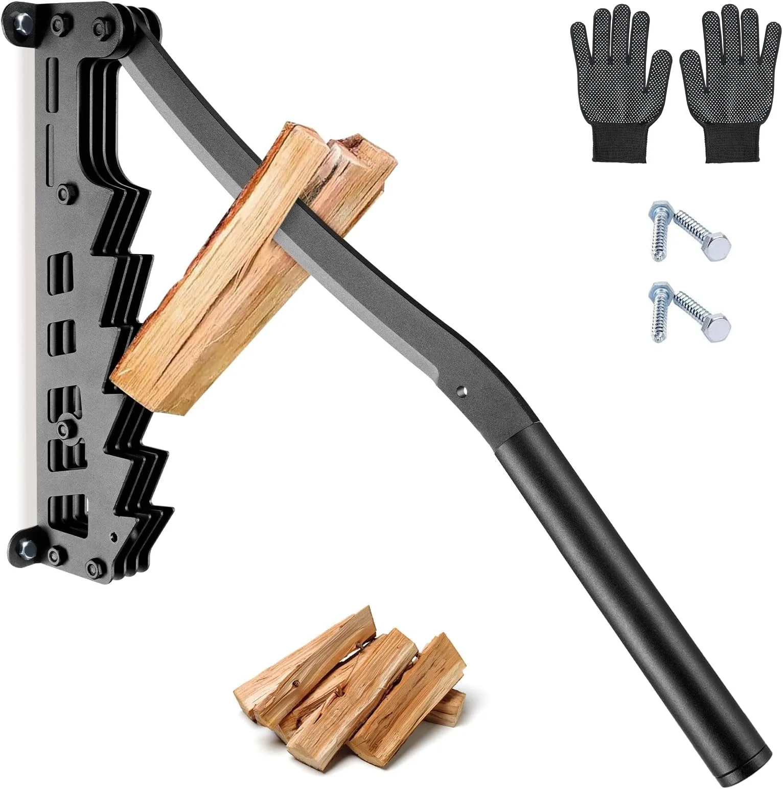 Firewood manual hand wall mounted log wood kindling splitter