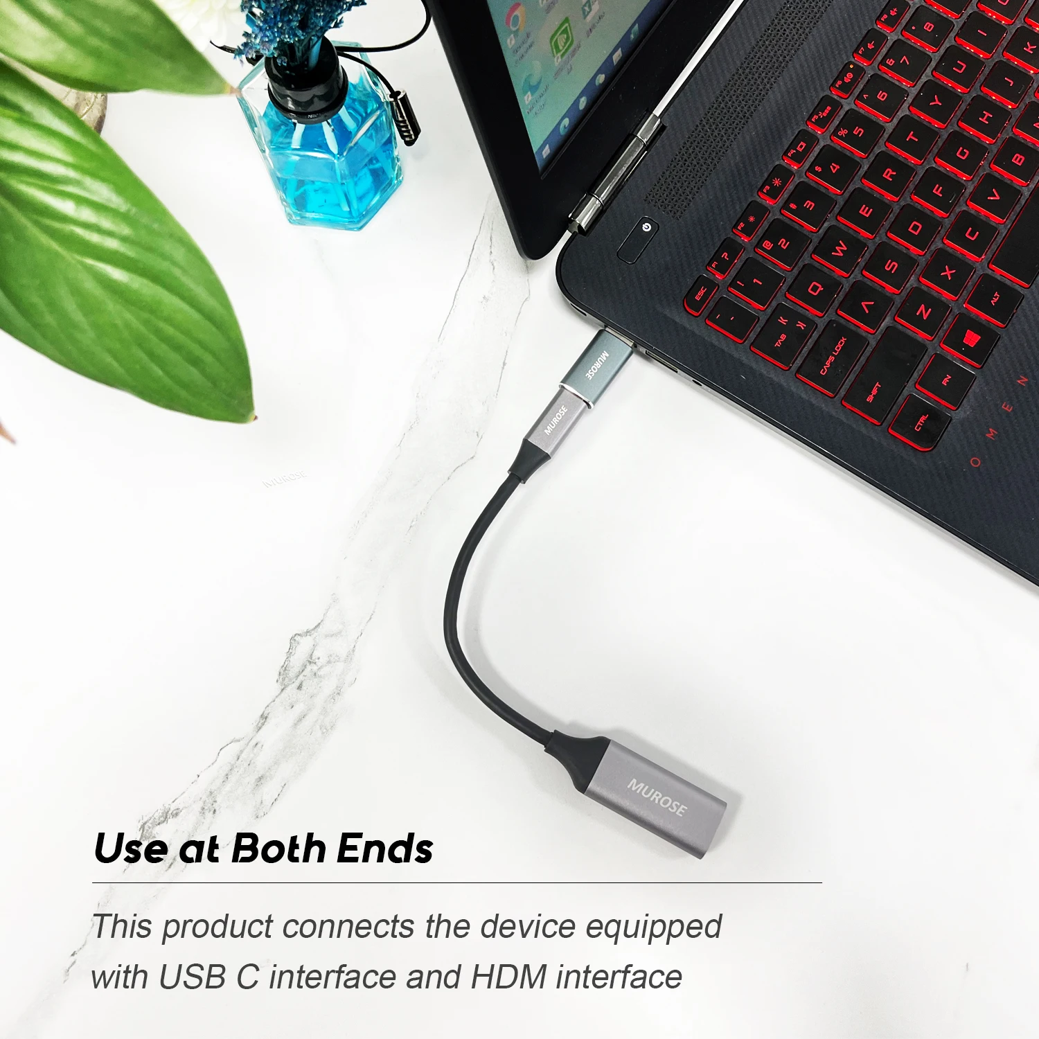 Адаптер Type C, аксессуары для компьютера, Китай, алюминиевый адаптер для HD-кабеля 4K, 60 Гц, 20 м, USB для HD-телевизора, для мобильного телефона Android