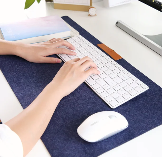
Factory wholesale handmade Felt large mouse pad computer keyboard felt mat pad 