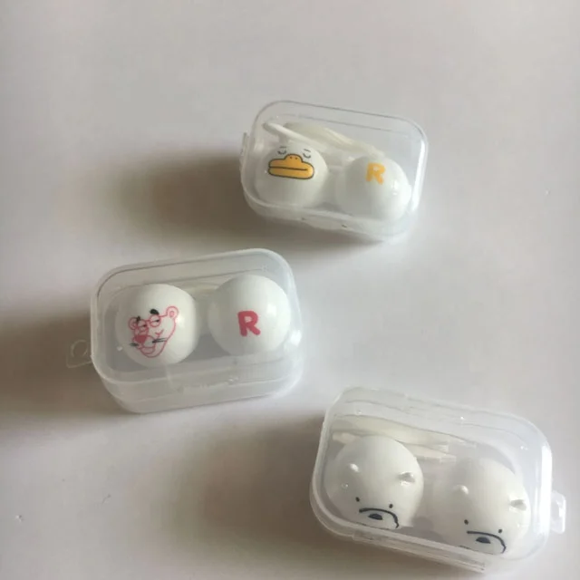 Portable small korea contact lens travel case promotional contact lens case for contact lens  P-1001