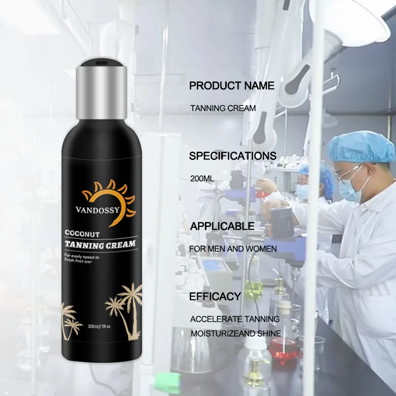 Sunless Tanning Cream Face Body Tan Accelerator Tanning Cream Private Label For Sunbeds