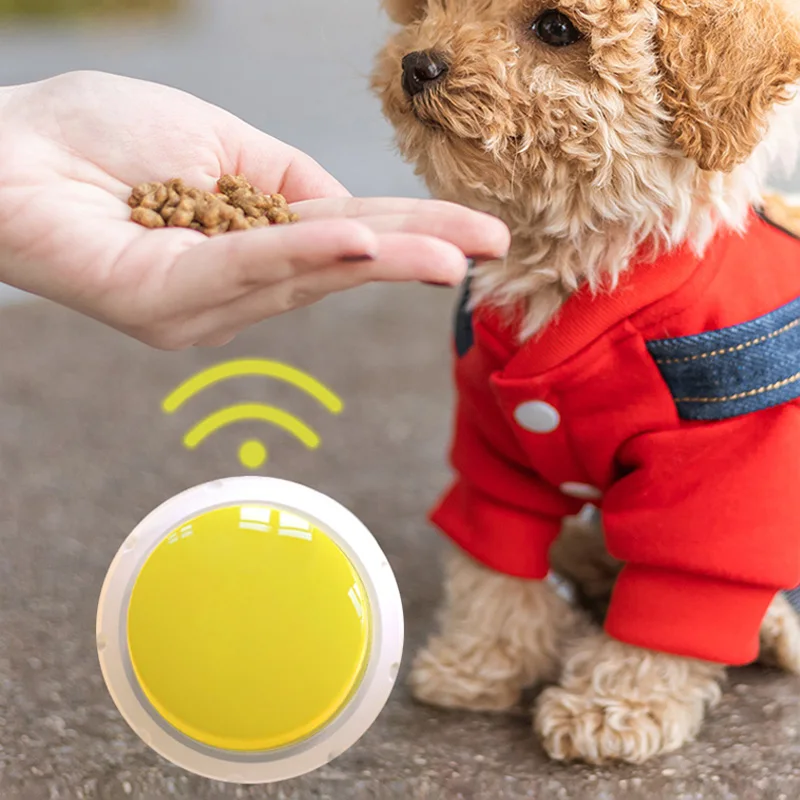 Coolest Pet Dog Interactive Toys Bulk Sound Custom Puppy Communication Talking Buzzer Button Dog Train Push Button