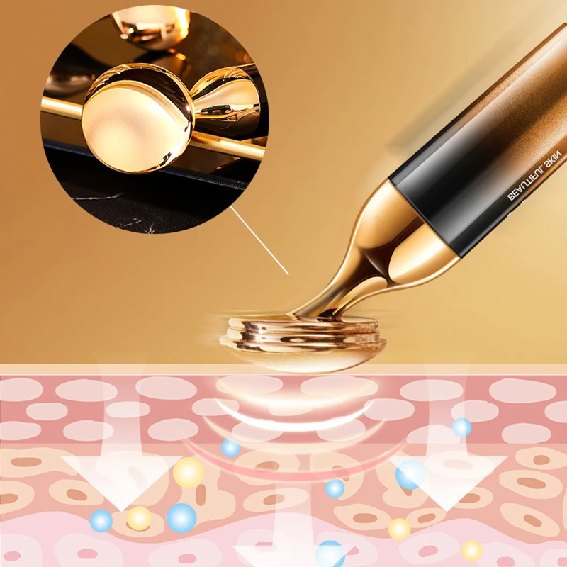 Microcurrent Face Massage Device Sonic Vibration Anti-aging Machine for Home Use Gold Facial Massager