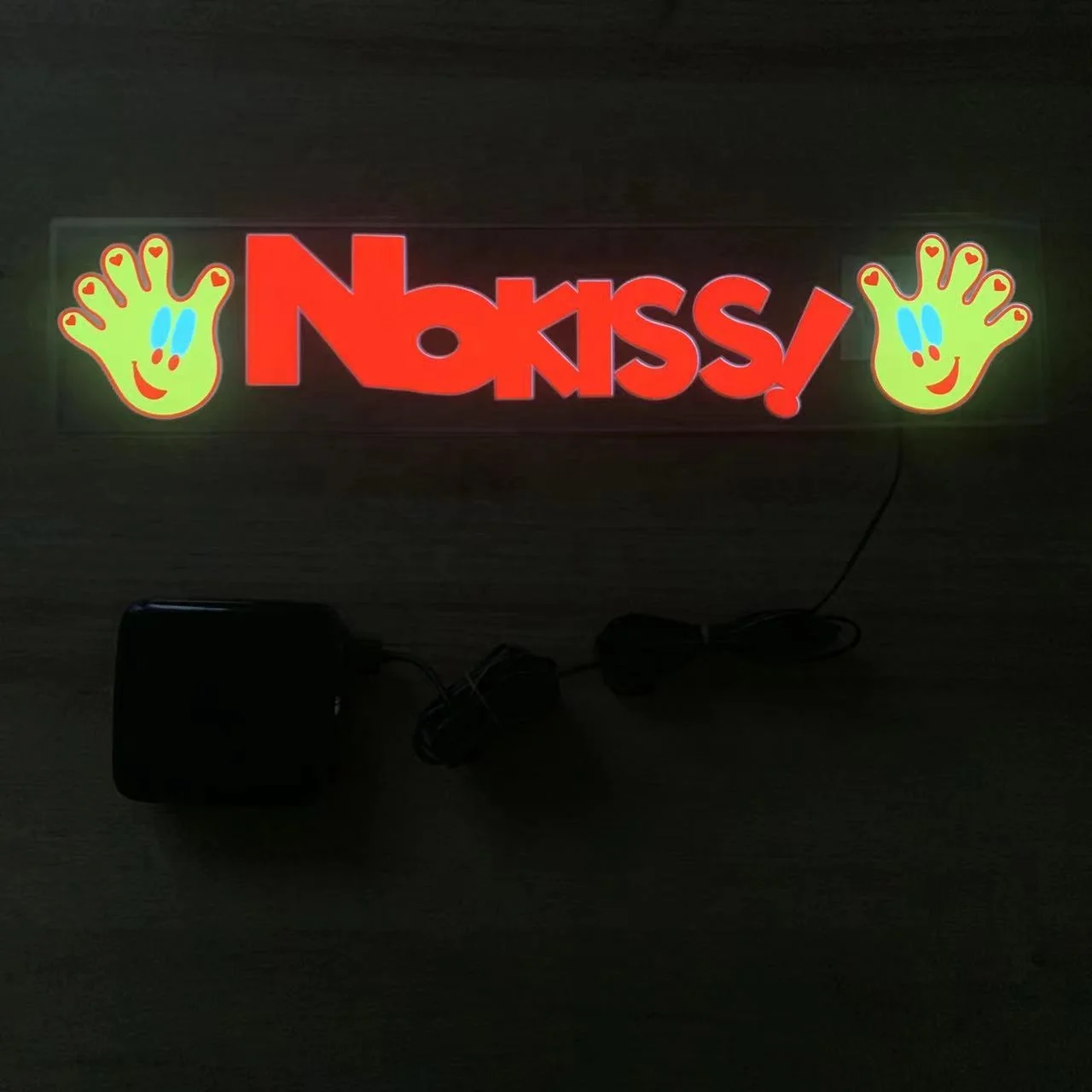 High Quality USB Power Glowing Car Window Light EL Car Stickers with UV Printing