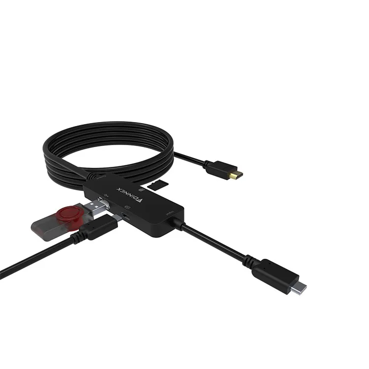 Wholesale 3 in 1 Adapter  60W PD  USB C to HDMI Adapter with USB Port  Micro SD Card Reader
