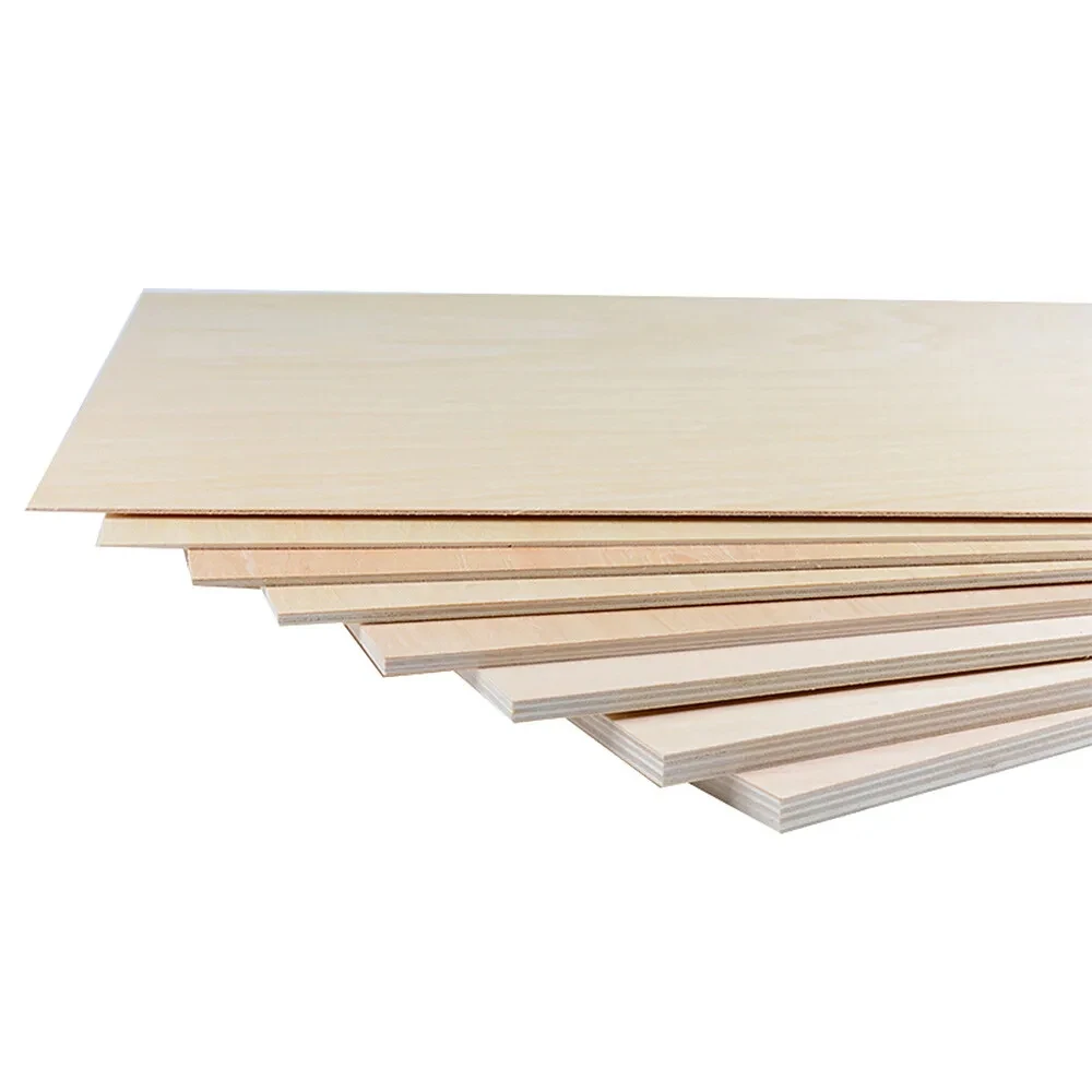 Wholesale Commercial Laminated Cut Poplar Birch Basswood Plywood Board Wood Sheets Cutting 2mm 3mm 5mm Laser Basswood Plywood