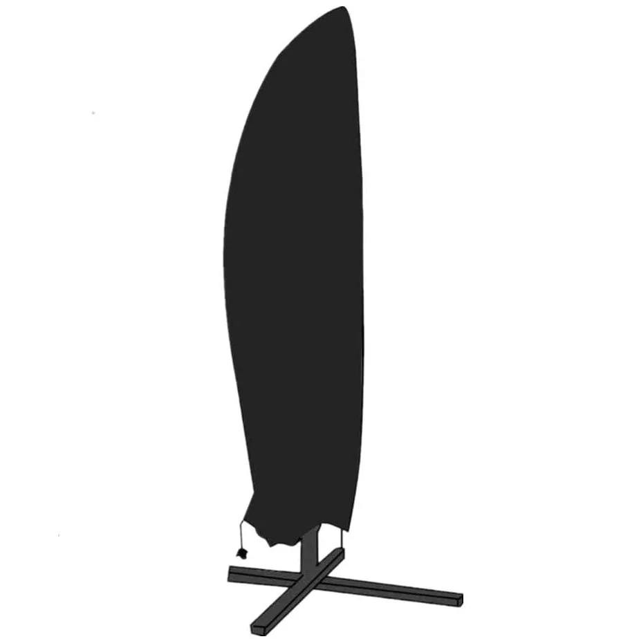 Защитный чехол для зонта в форме банана, чехол для зонта для сада, внутреннего дворика с защитой от УФ-излучения, Черный Водонепроницаемый чехол для зонта в виде банана 600d