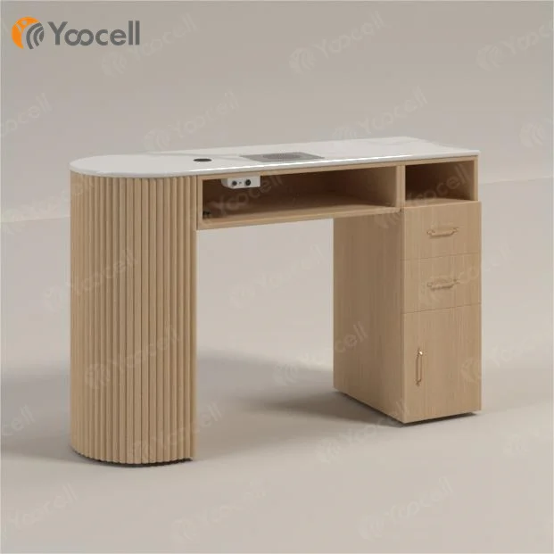 Yoocell  modern nails table salon manicure furniture customized sintered stone top beauty salon manicure table