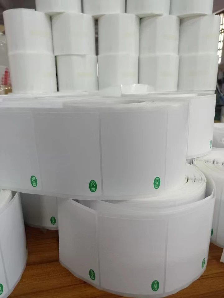 Factory provides thermal label jumbo roll making  thermal label printinglogistics waybill barcode shipping label