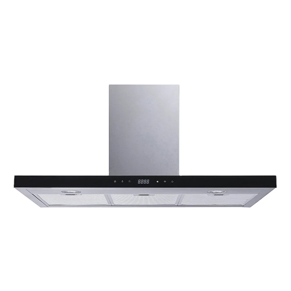 Smart controls stainless steel ductless  wall mounted hoods for kitchen  t shape range  cooker hood