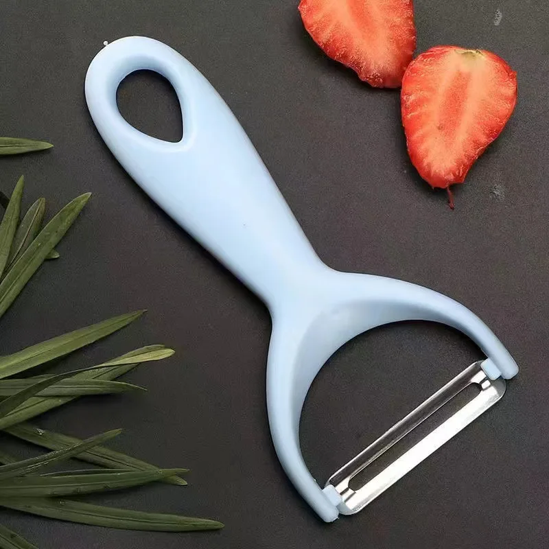 Thickening Stainless Steel Kitchen Tool Fruit and Vegetable Peeler with Plastic Handle for Peeling Carrots Potatoes More