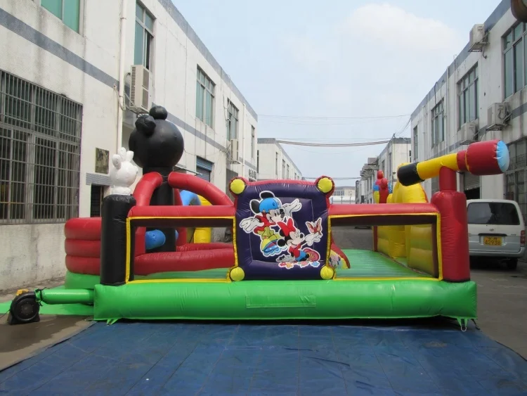 Inflatable Mickey mouse cartoon trampoline theme game park air playground for kids