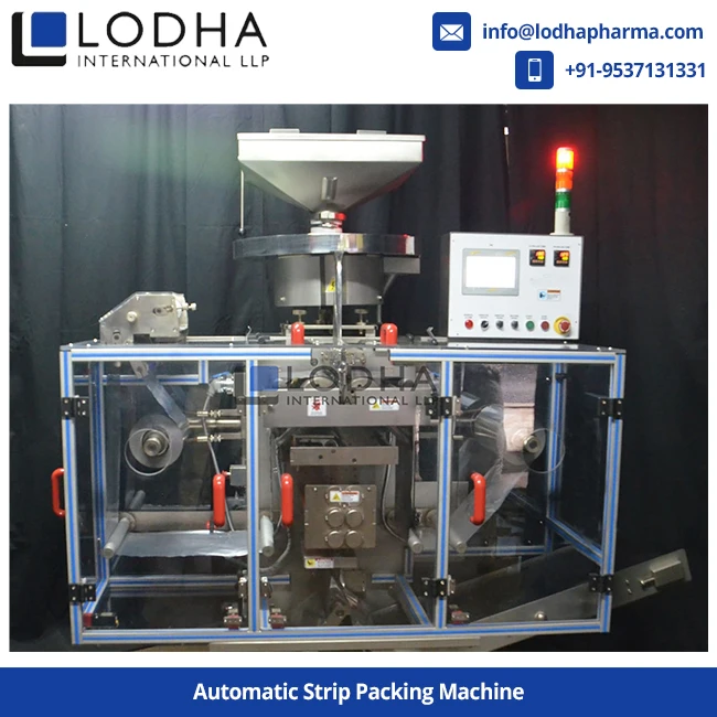 pharmaceutical foil strip packing machine for pill capsules tablets