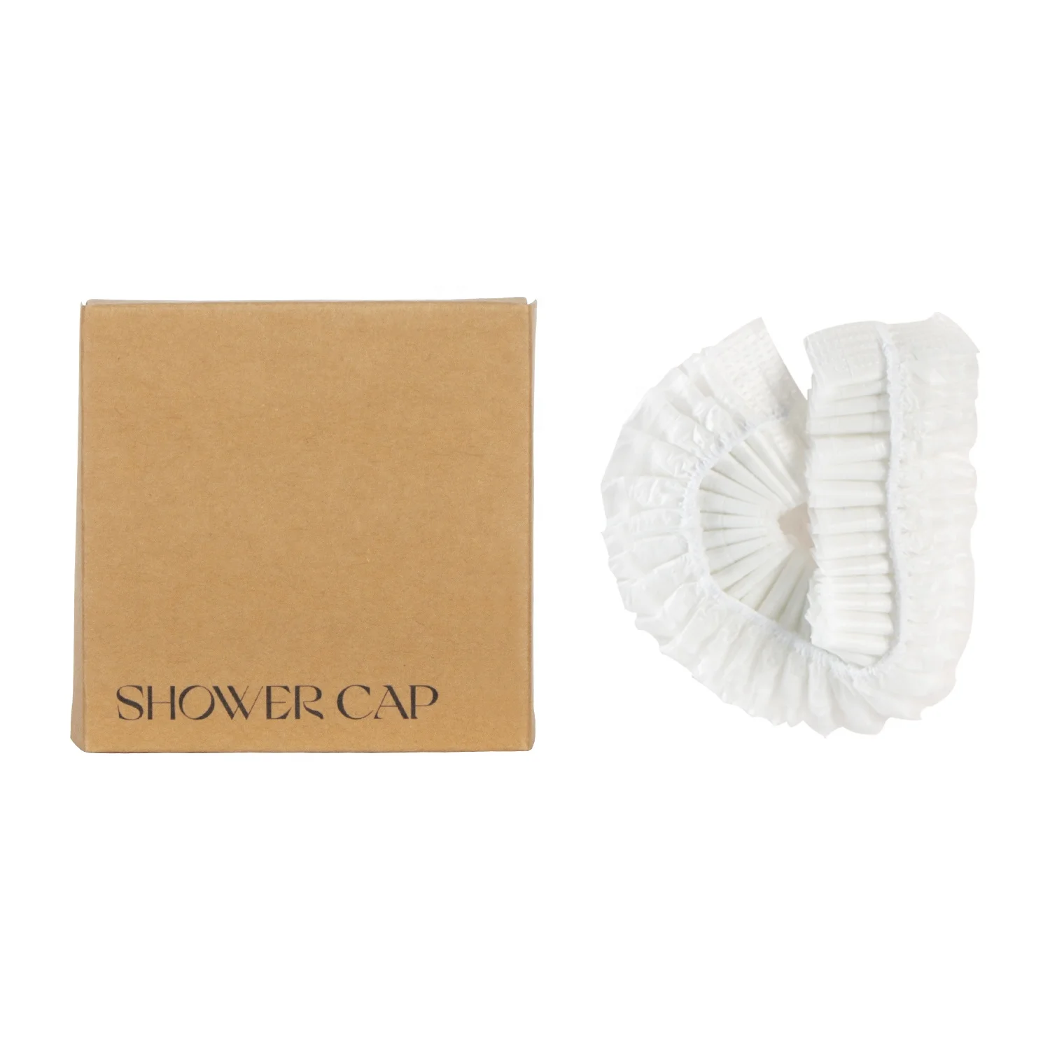 Biodegradable Compostable Bathing Cap Disposable Bath Shower Cap for Salon Hotel Travel
