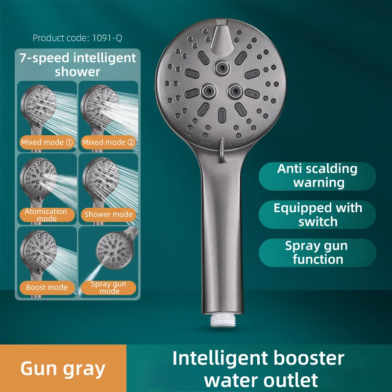 Smart Hot Sale 7 Options Eco Spa Water Saving Shuc High Pressure Rainfall Handheld Shower Head for Sale