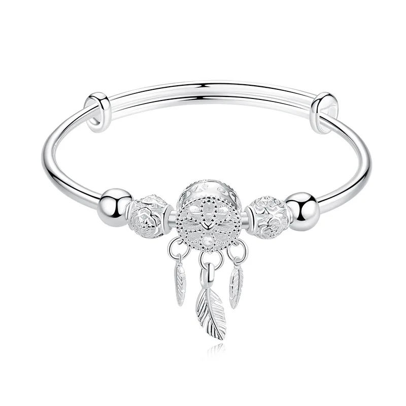 
XUNBEI Hot Sale Dreamcatcher Moon Bangles Charm Hollow Leaf Tassel Bracelets Jewelry 