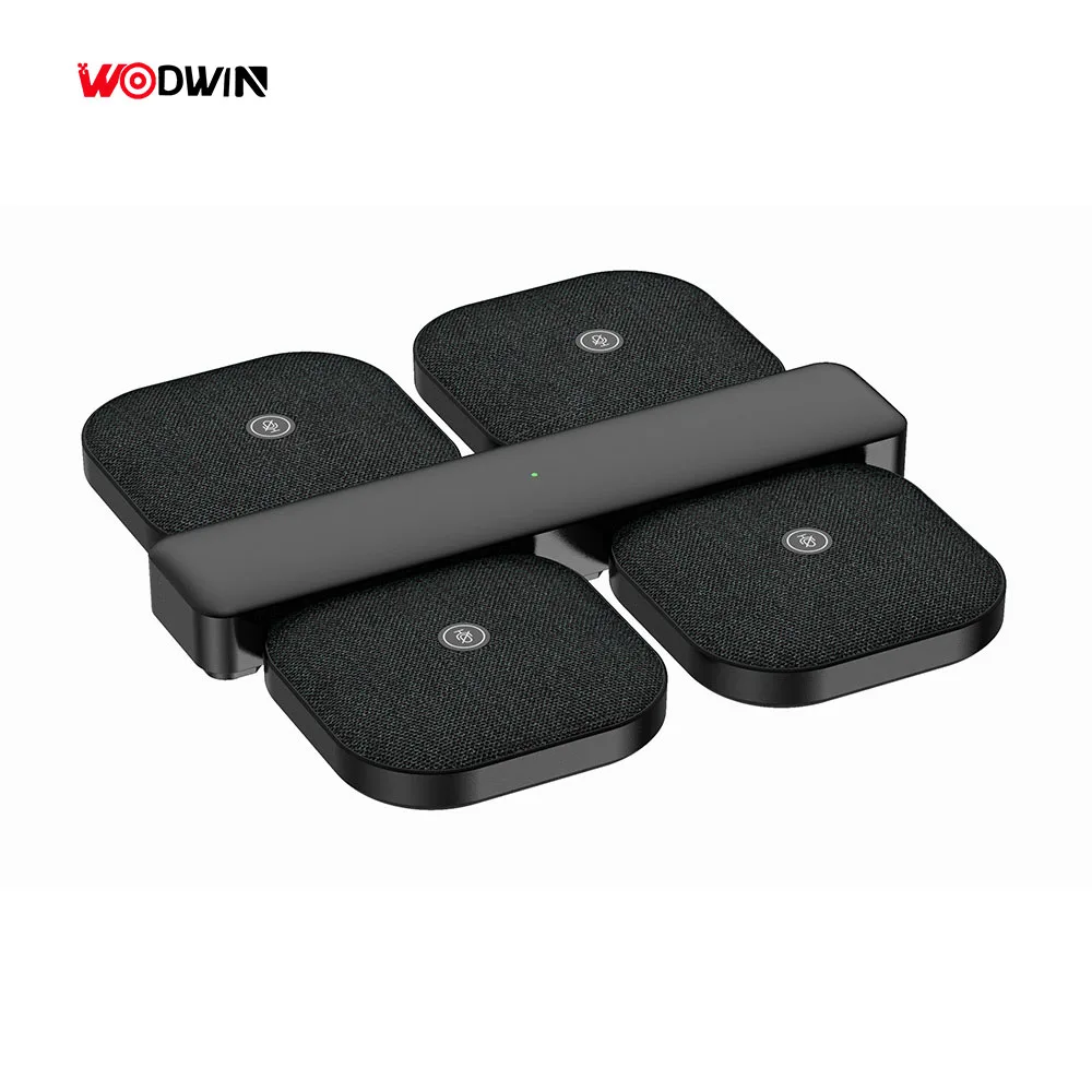 WODWIN 4K UHD All in one Video Soundbar AI Auto Framing Voice Tracking Video Conference Camera with Wireless Microphone