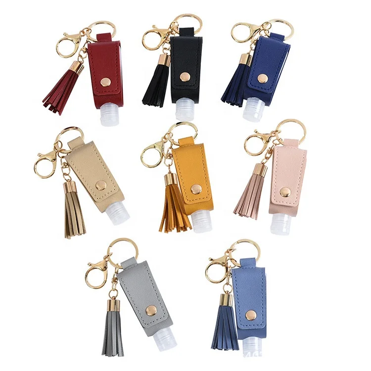 Silicone Portable Hand Sanitizer holder keychain lipstick lip gloss perfume holder keychain