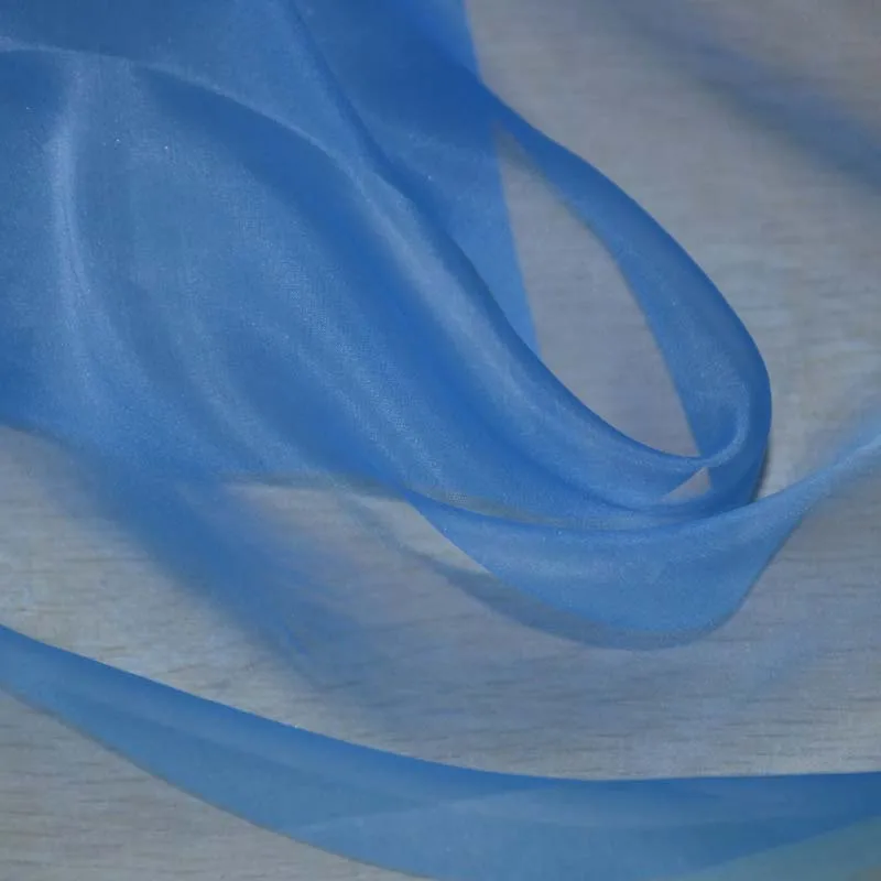 stiff pure 100%silk organza fabric silk gauze fabric for dress