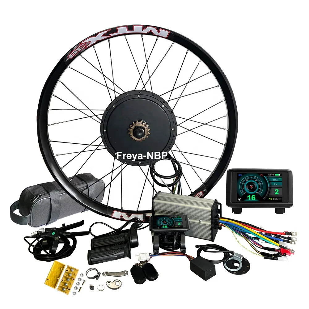 MTX39 rim 26/27.5/29inch 72V3000W 135mm electric bike bicycle hub motor conversion kit 80A sine wave controller UKC1 new screen