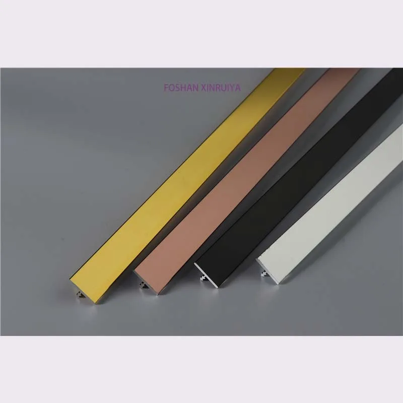 Aluminium alloy layering wooden floor closing door pressure line ceramic tile metal T-joint threshold strip trim nosing strip