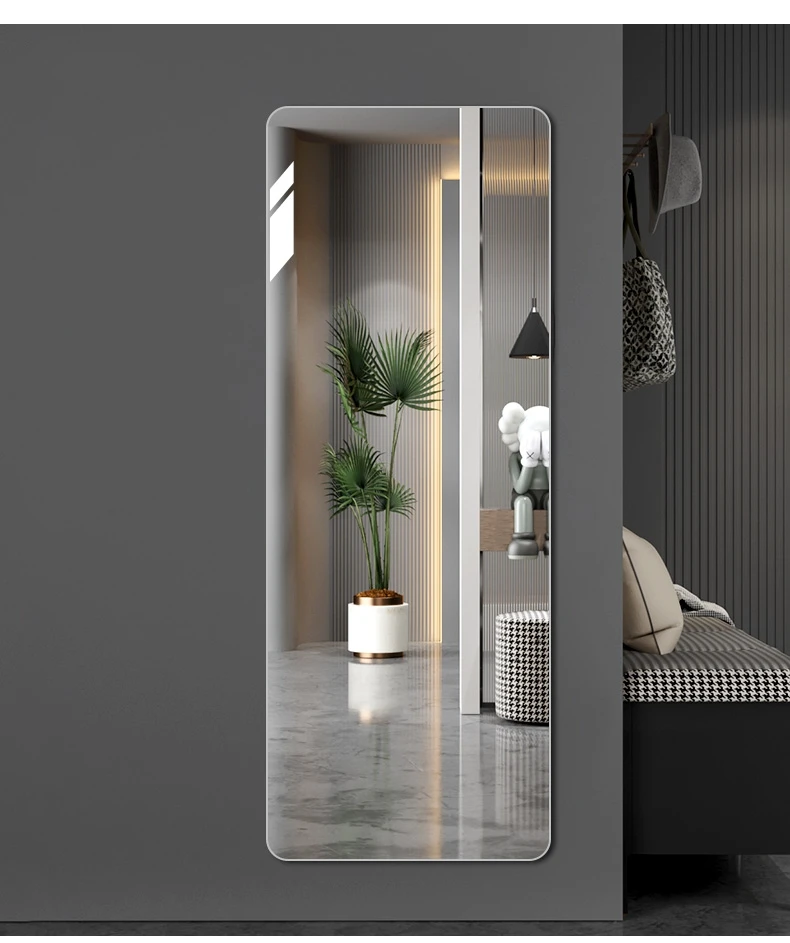 Factory Directly Supply Self-adhesive Acrylic Unbreakable Mirror Ins Wall Decor Plastic Bathroom Waterproof Soft Mirror
