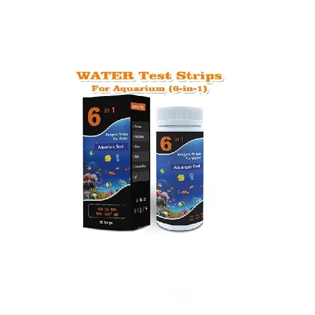 Hot selling aquarium quality test kit aquarium test kit 6 in 1 water test strip