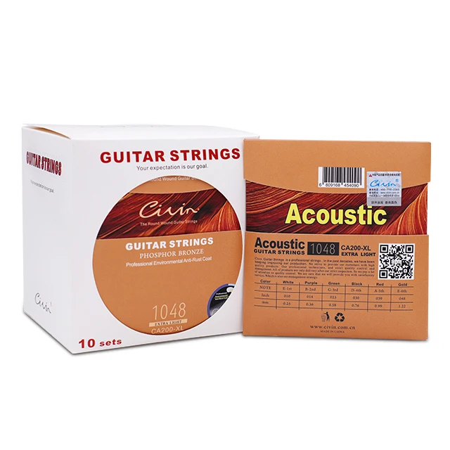 Salable Civin Phosphor Bronze Professional Anti-Rust Coated  Acoustic Guitar Strings