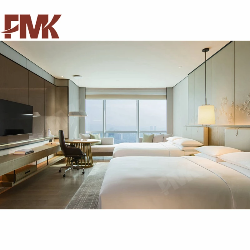 5 Star Hotel Bed Room Furniture With Bedroom Set For Marriott Project