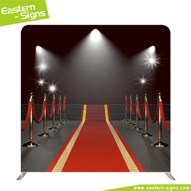 Легкая переноска алюминиевая Натяжная ткань Прямая Форма Подушка фон фотобудка для демонстрации