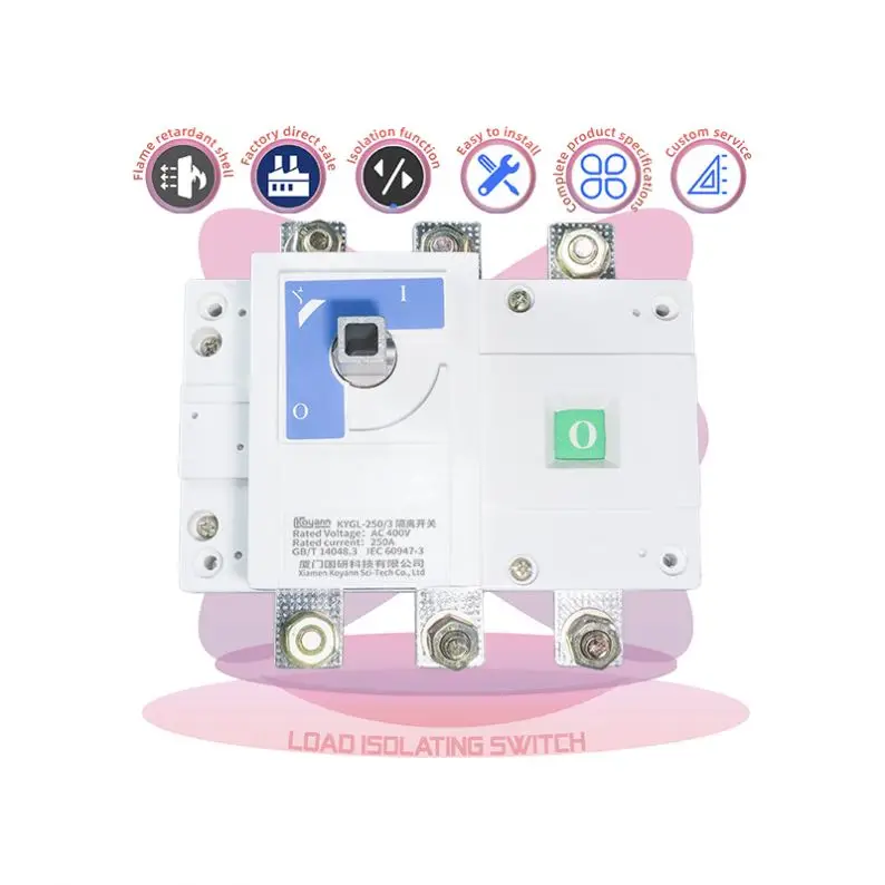 Isolating Switch  Isolating Disconnect Switch 4P Isolator Switch For Low Voltage