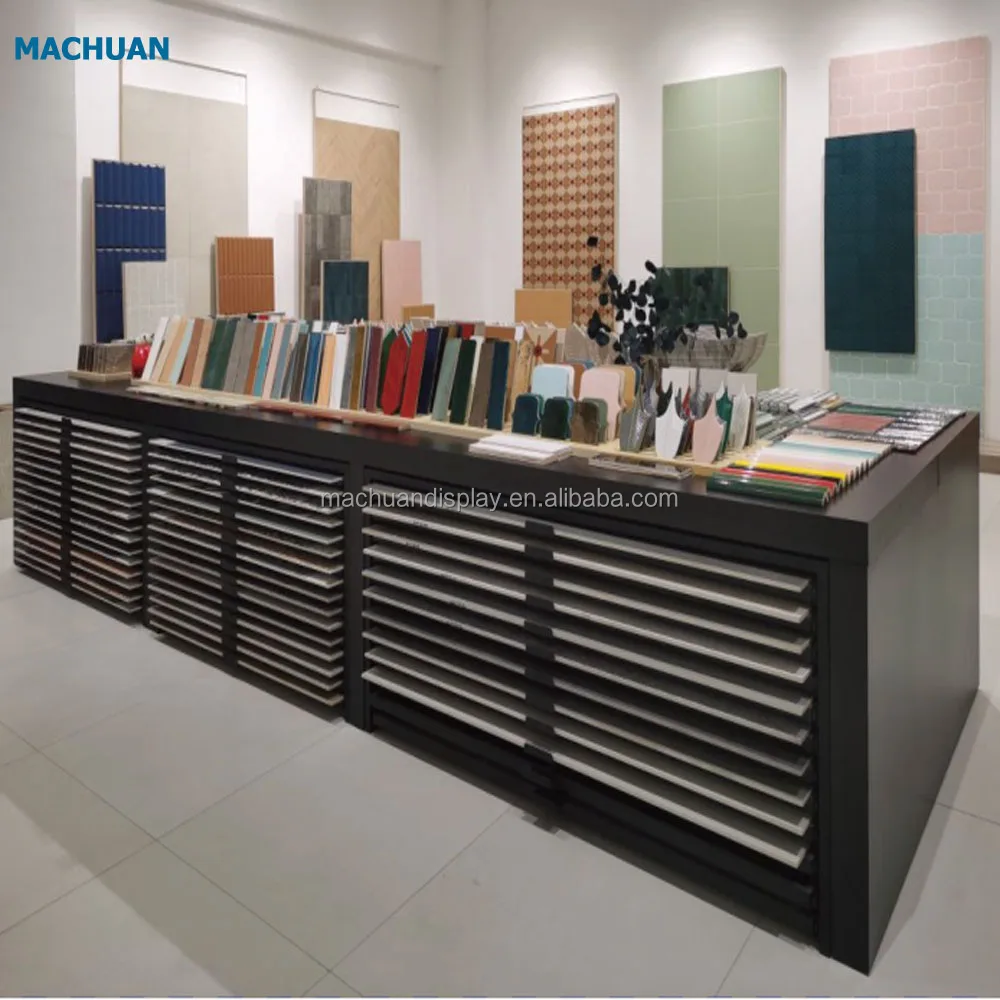 MACHUAN high quality granite stone display stand for store showroom