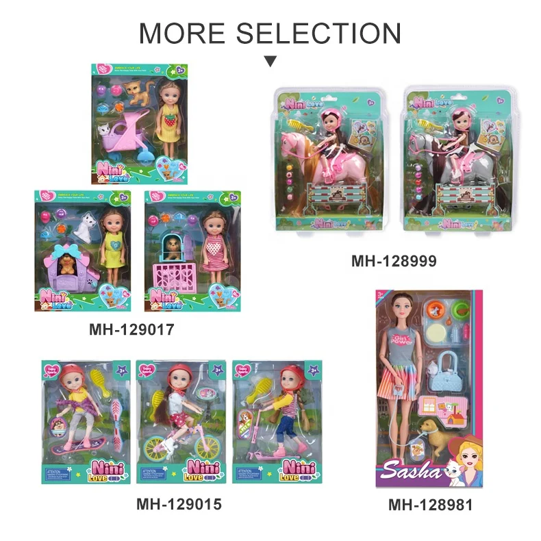 Girls toy doll set 6 inch pretty princess doll toys with accessories promotion gift